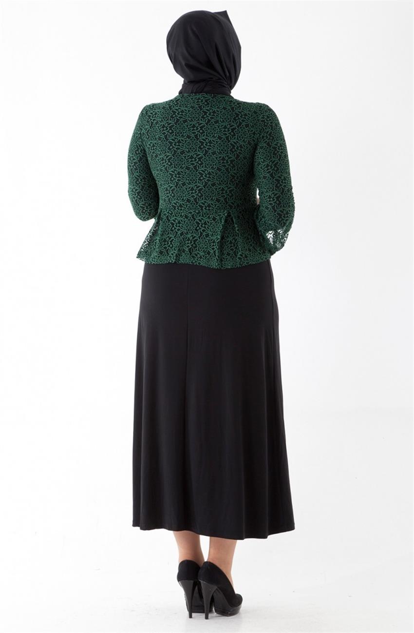 فستان-أخضر أسود ar-1030-2201