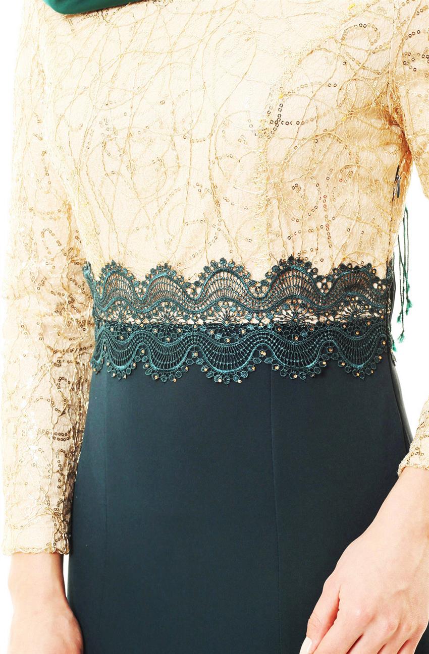 Evening Dress Dress-Gold Green 5015-3121