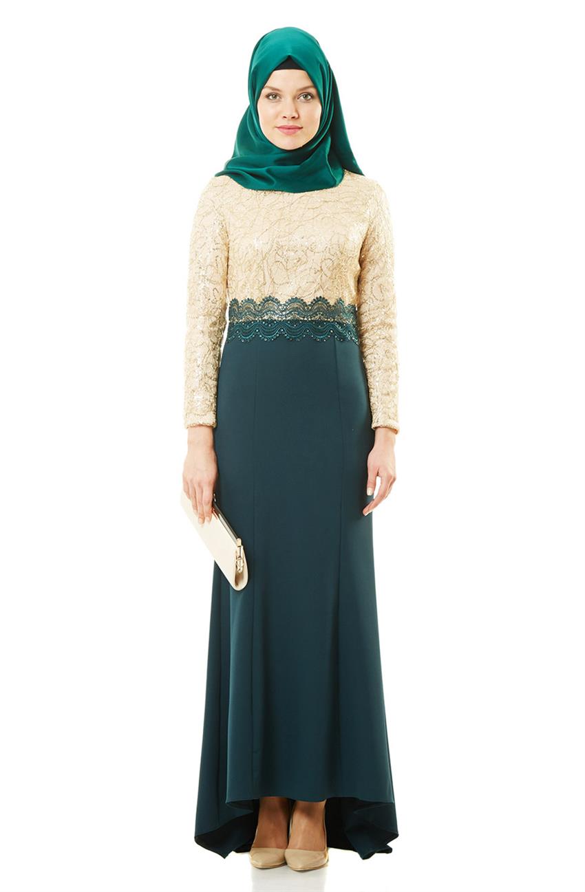 Evening Dress Dress-Gold Green 5015-3121