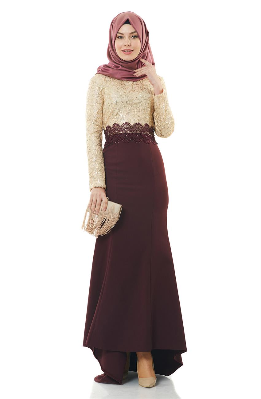Evening Dress Dress-Gold Purple 5015-3145
