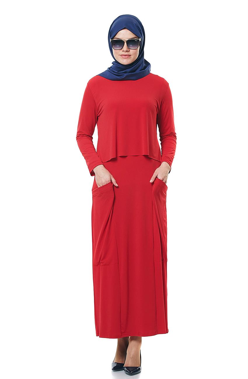 Kırmızı Elbise 110-34