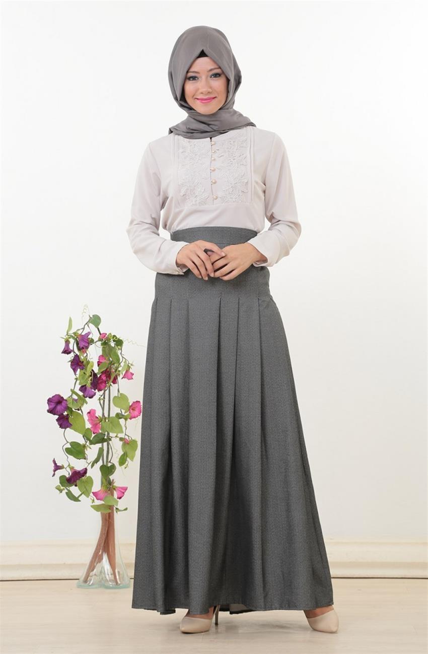 Skirt-Gray Outlet113-04