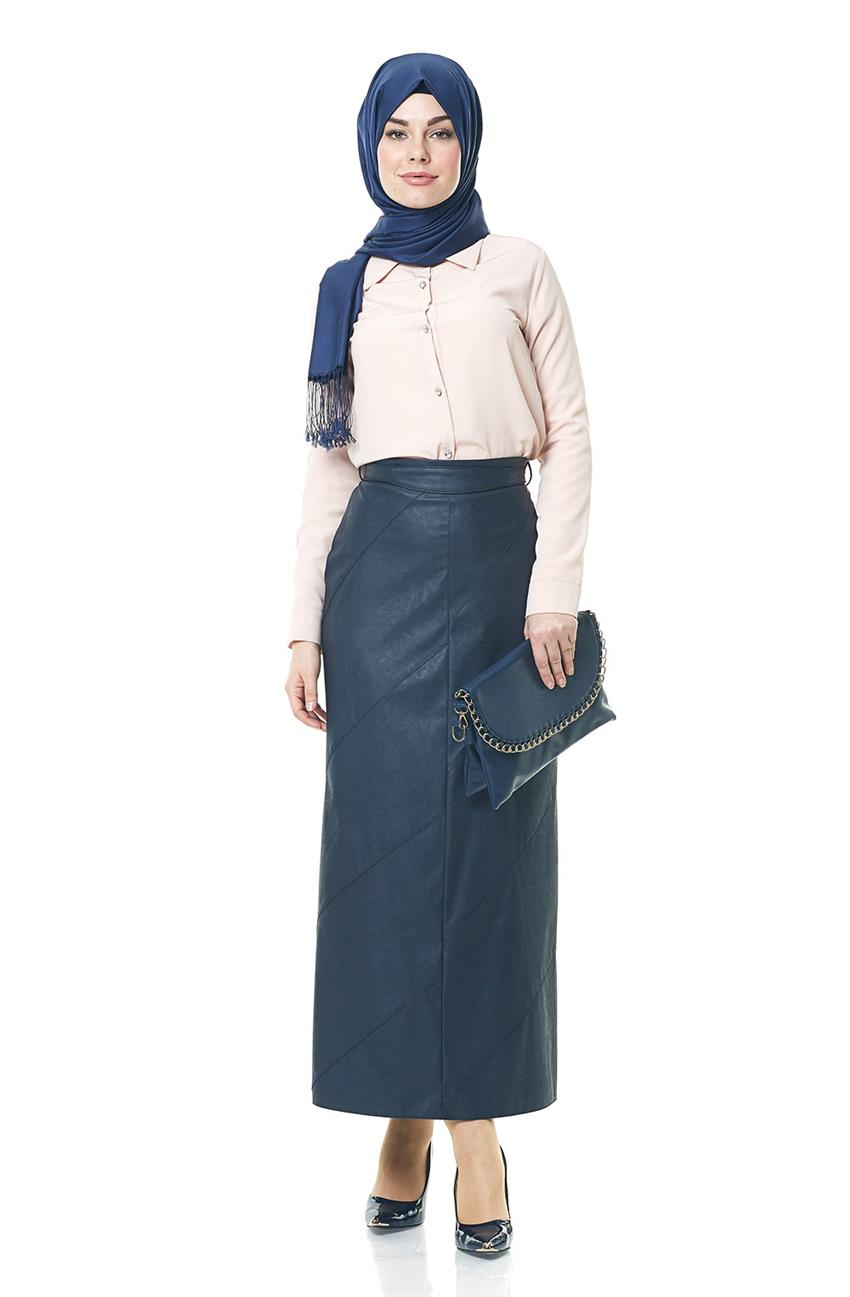 Skirt-Navy Blue Y3086-08