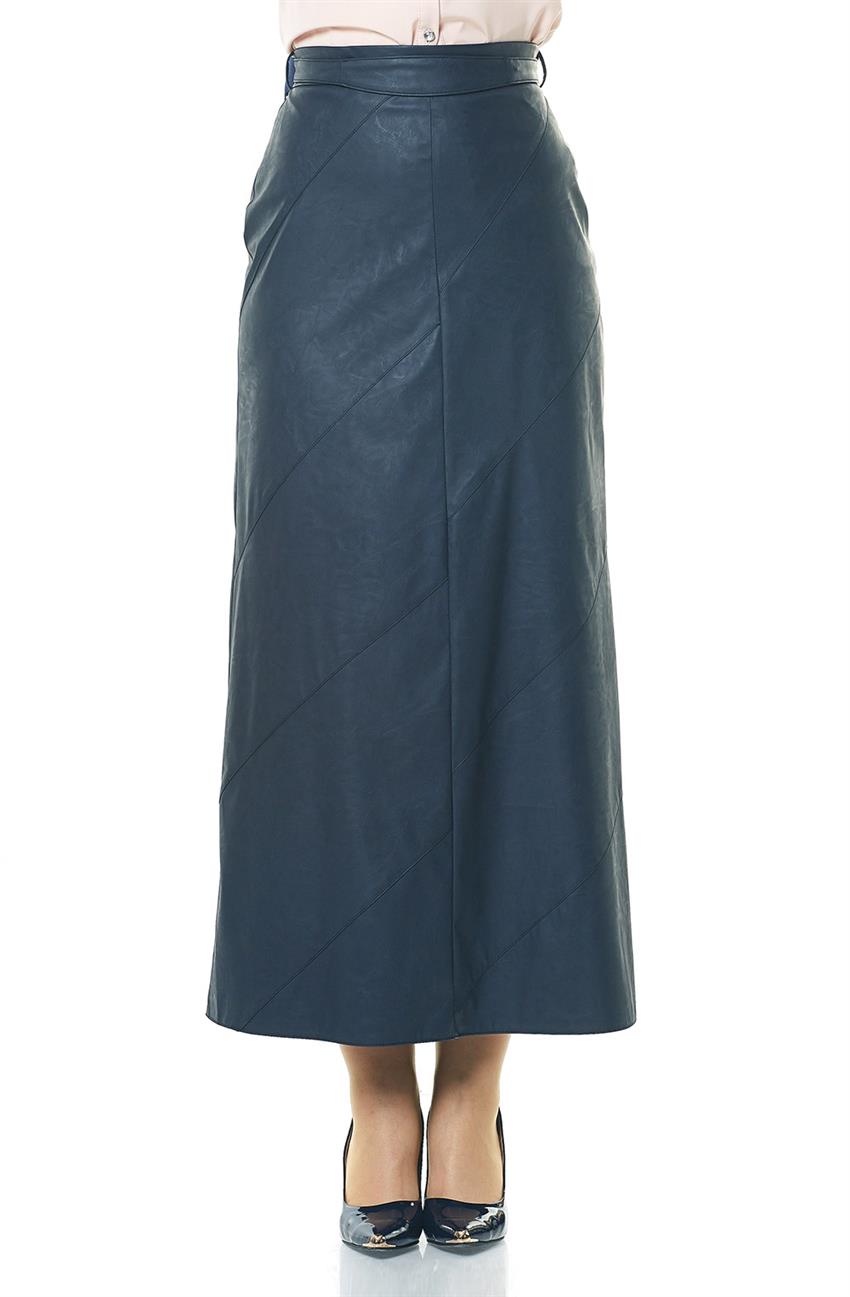 Skirt-Navy Blue Y3086-08