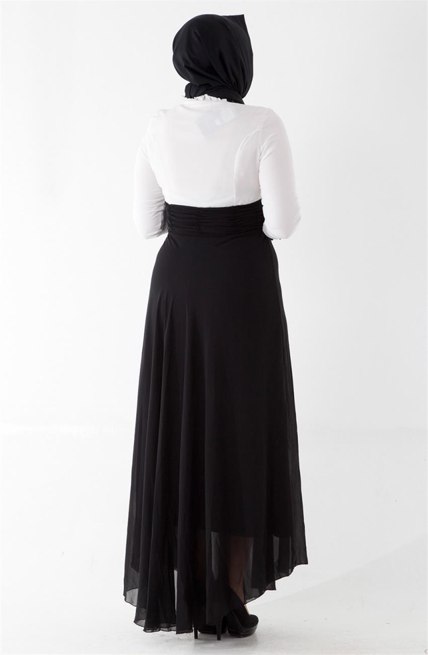 Beyaz Elbise Siyah 1031-0201