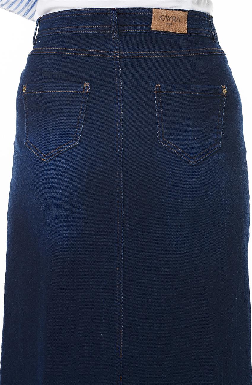 Jeans Skirt-Navy Blue KA-A6-12075-11