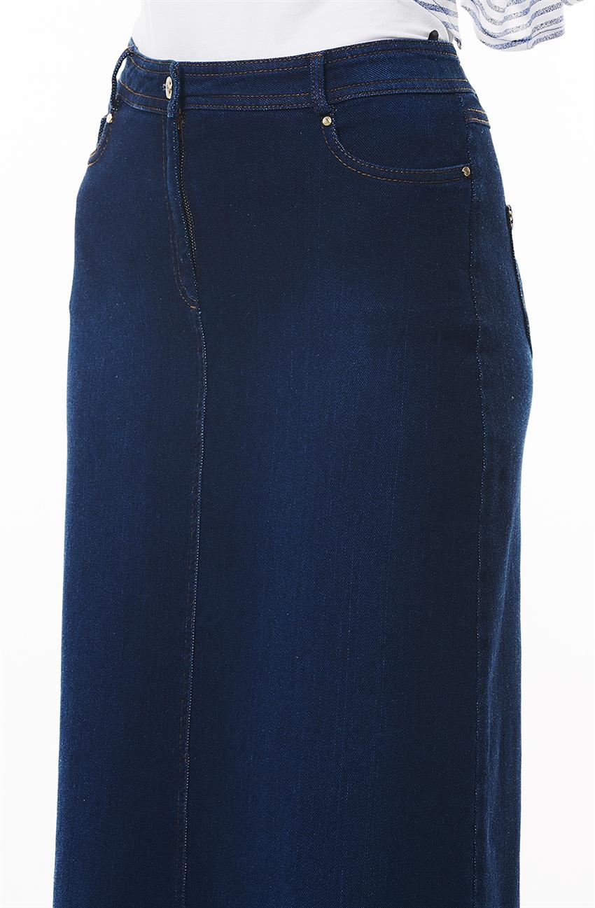 Jeans Skirt-Navy Blue KA-A6-12075-11
