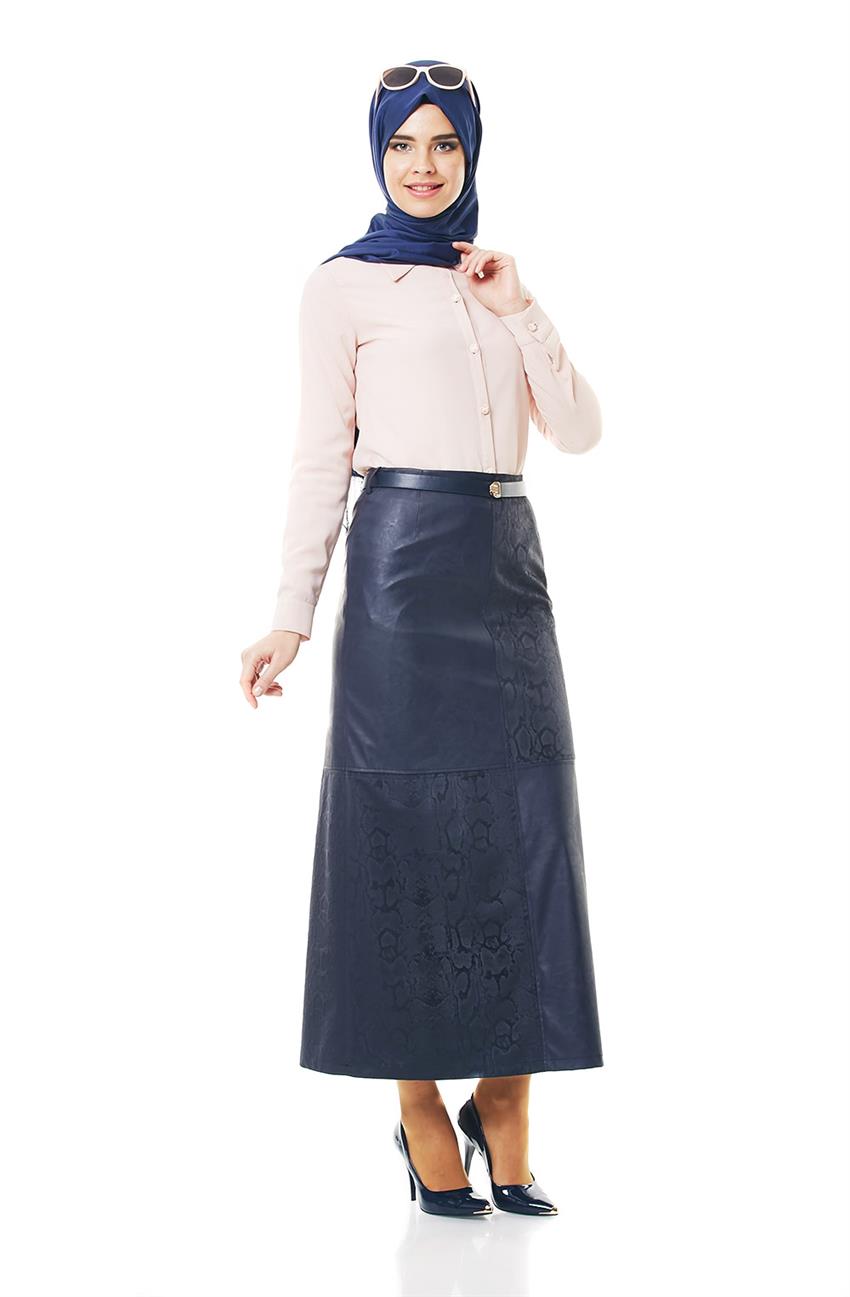 Skirt-Navy Blue Y3028-08