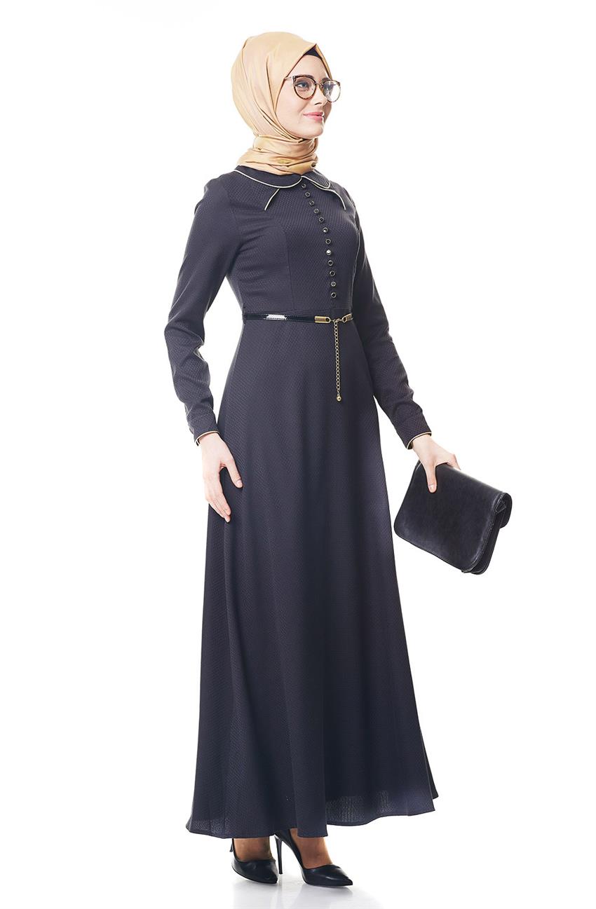Ameerah Siyah Elbise 5939-01