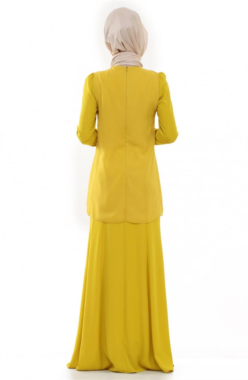 Evening Dress Dress-Fıstık Greeni 4622-211-23