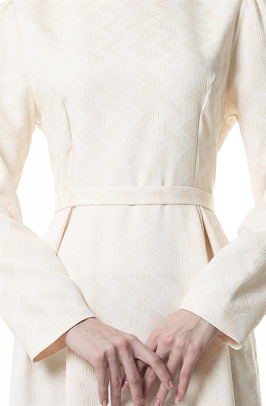 Nursima فستان-أبيض لون البودرة ar-1700-0241
