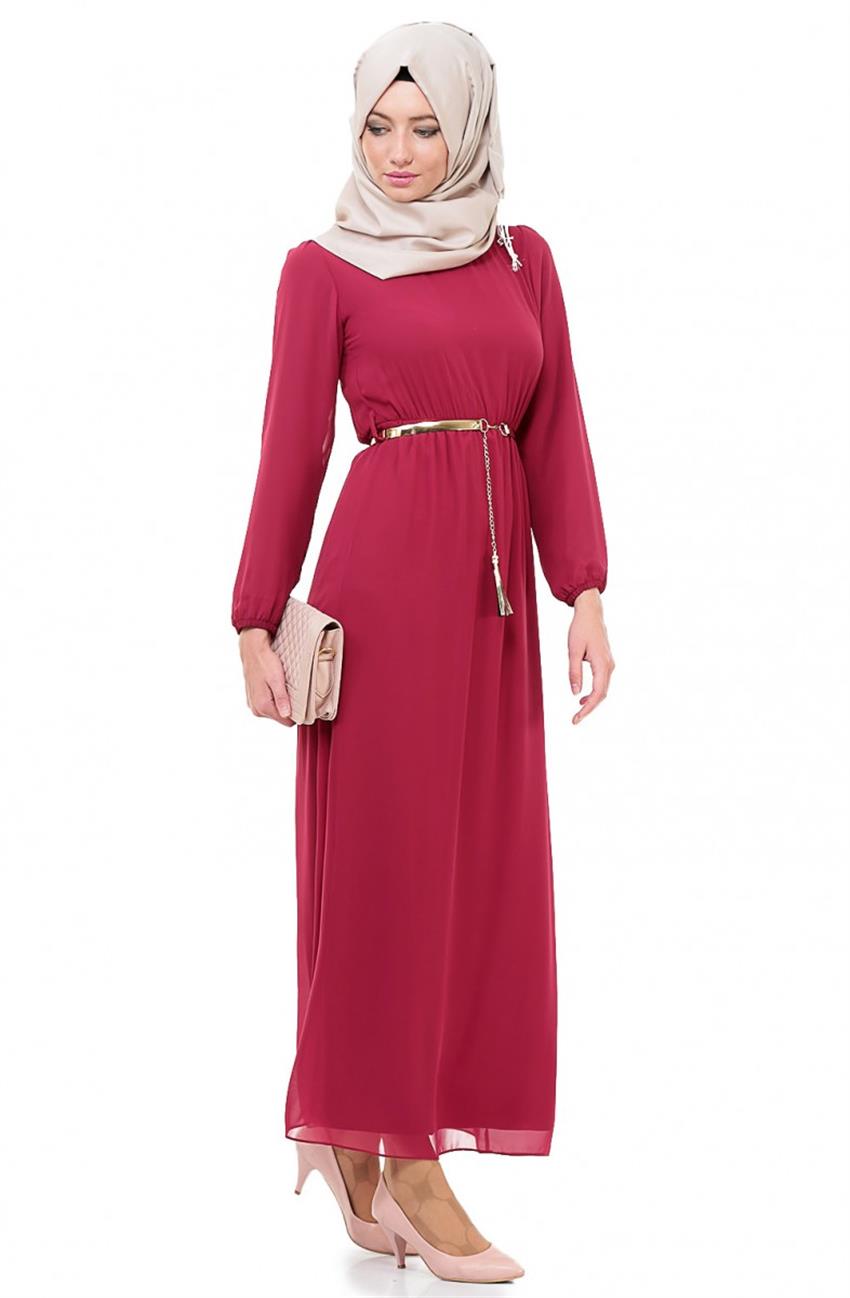 Dress-Açik Claret Red 3004-35
