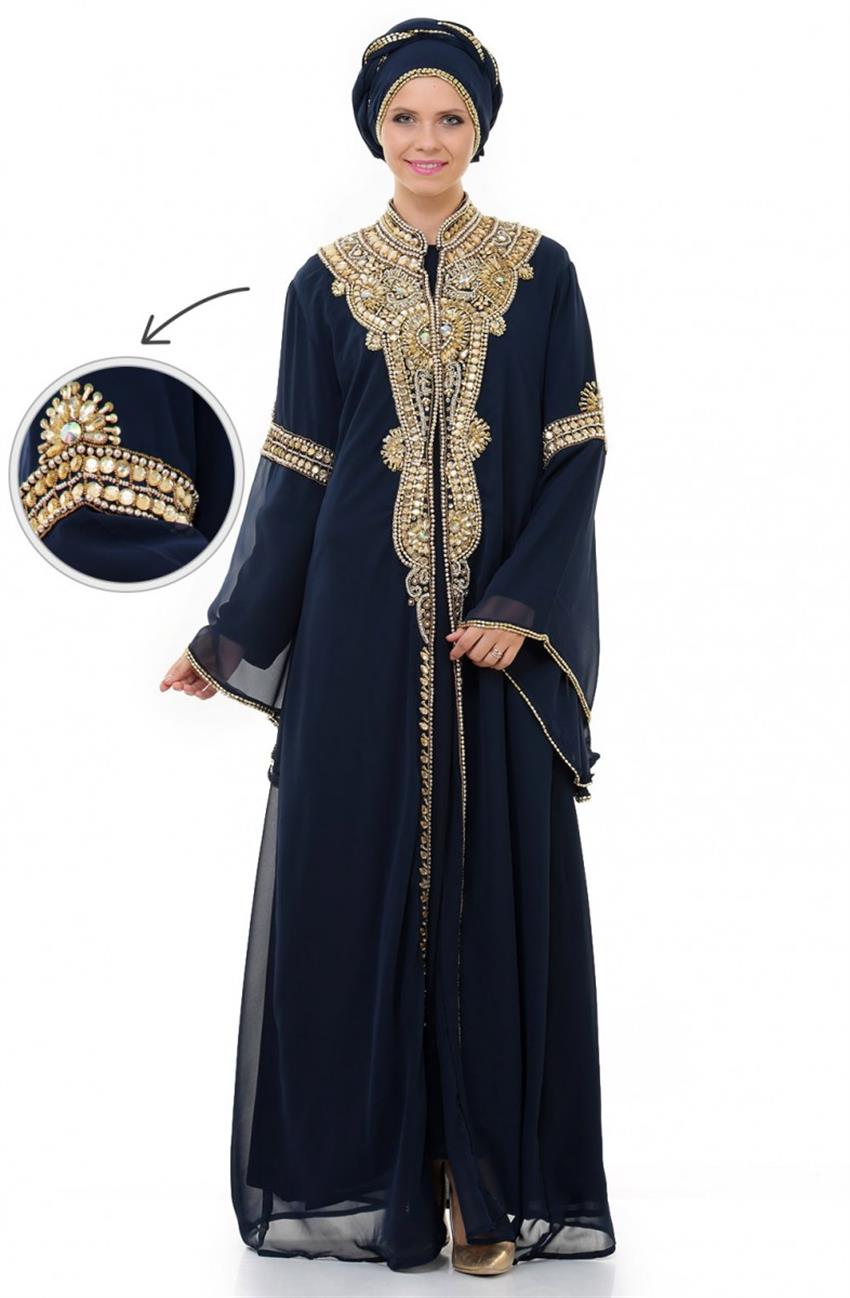 Evening Dress Suit Dress-Navy Blue 3272-17