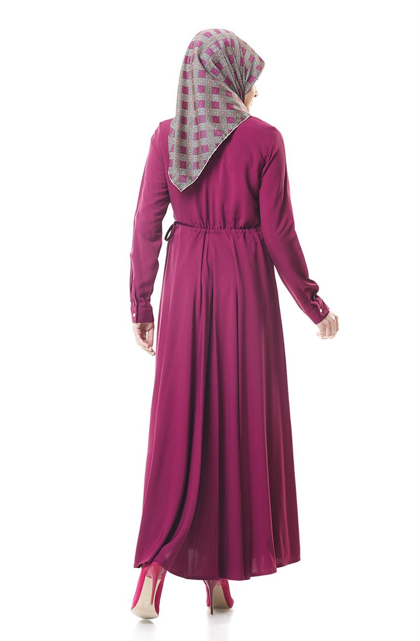 Ameerah Kloş Koyu Elbise Fuşya 5932-99
