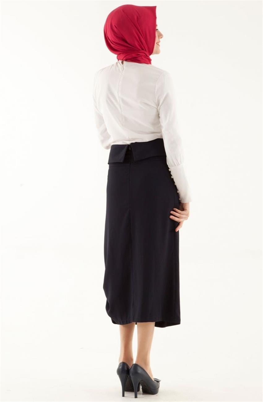 Skirt-Navy Blue 1321-17