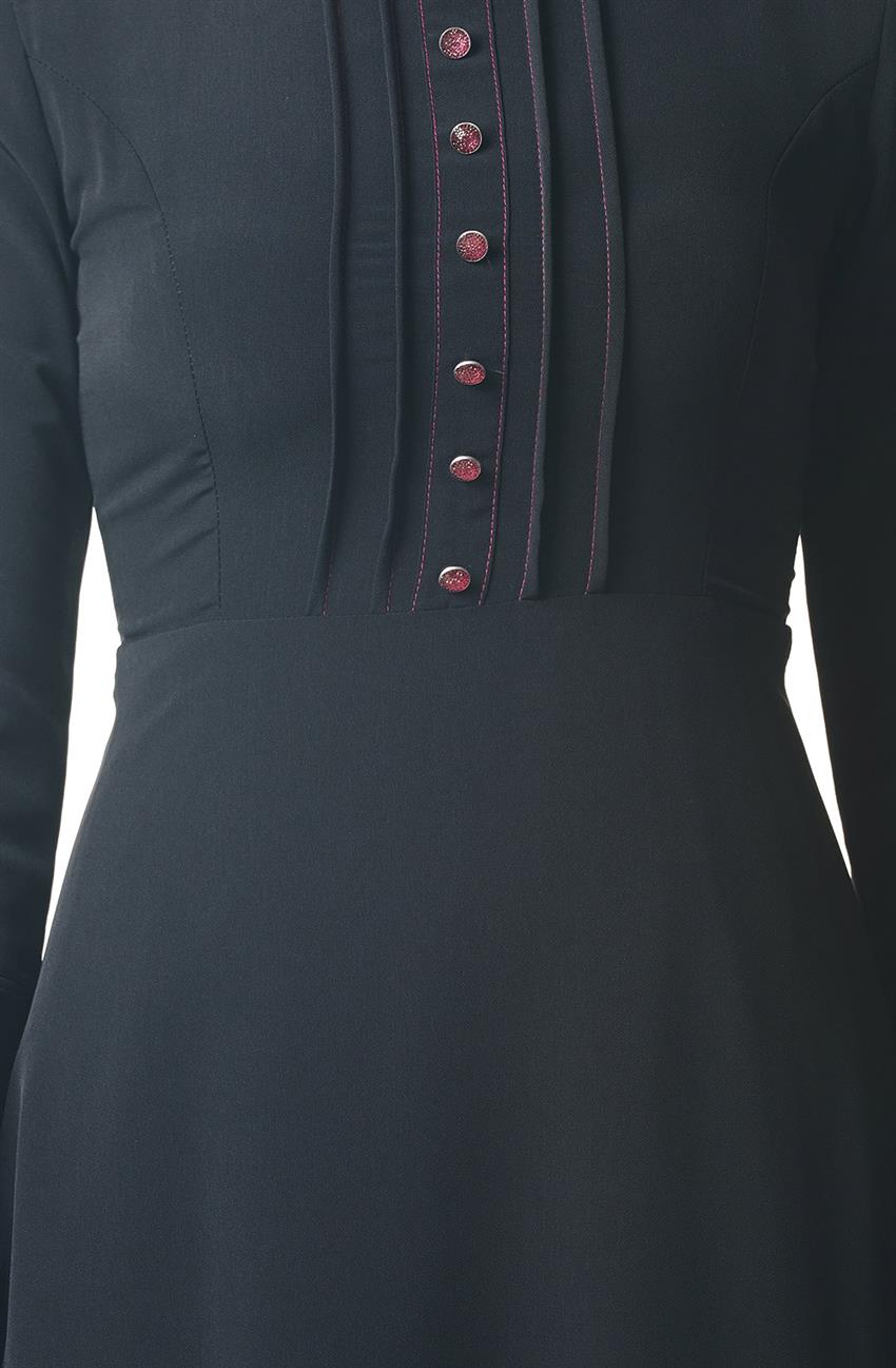 Evening Dress Dress-Black Fuchsia BS2054-0143