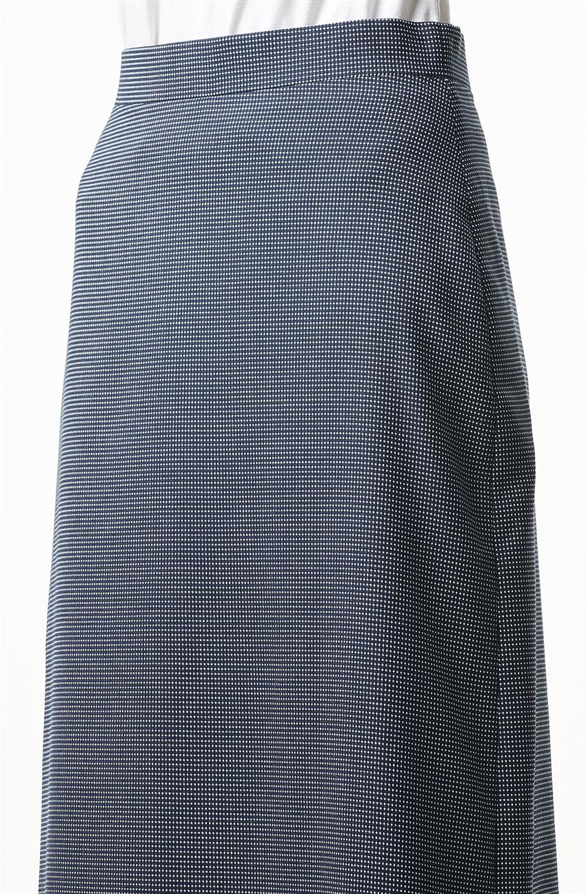 Skirt-Navy Blue White 12009-1102