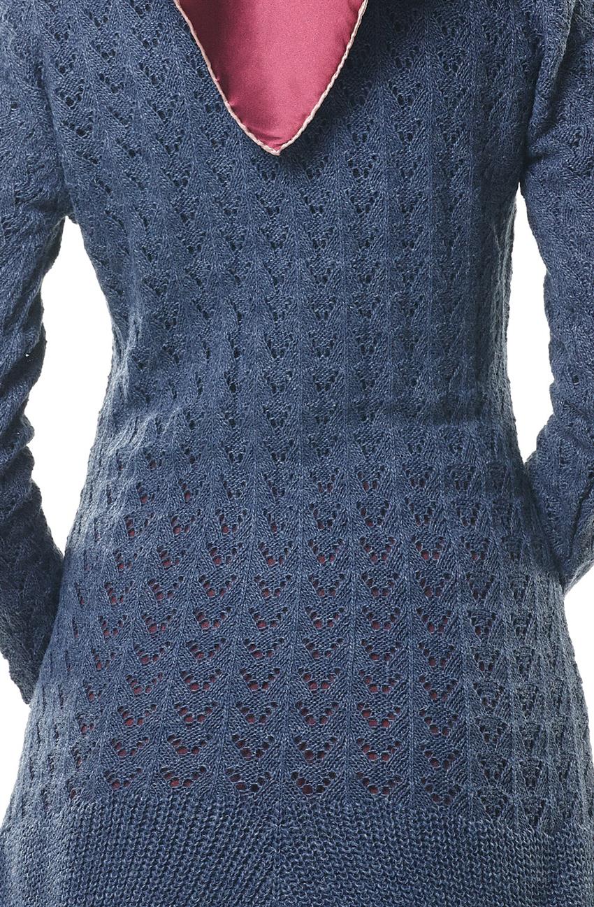 Knitwear Tunic-İndigo 6004-83