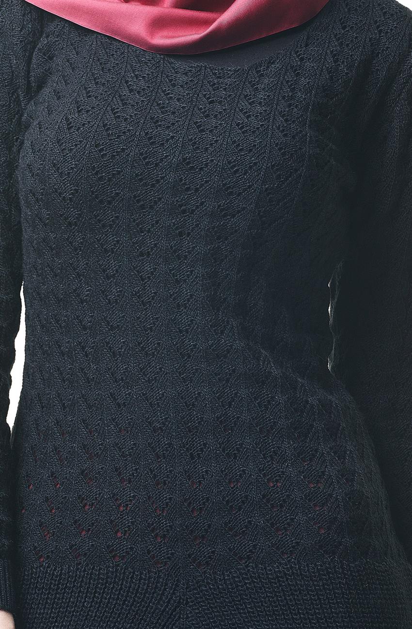 Knitwear Tunic-Black 6004-01