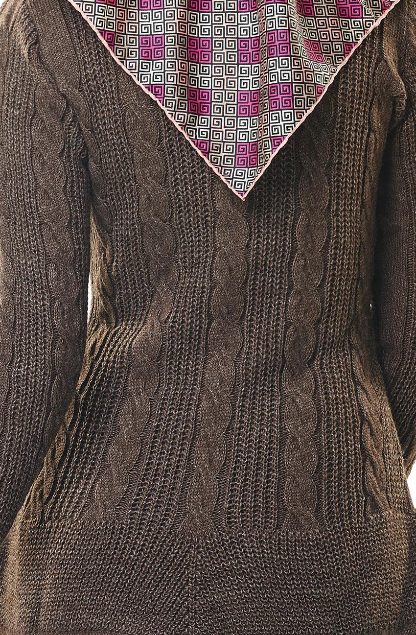 Knitwear Tunic-Brown 6005-68