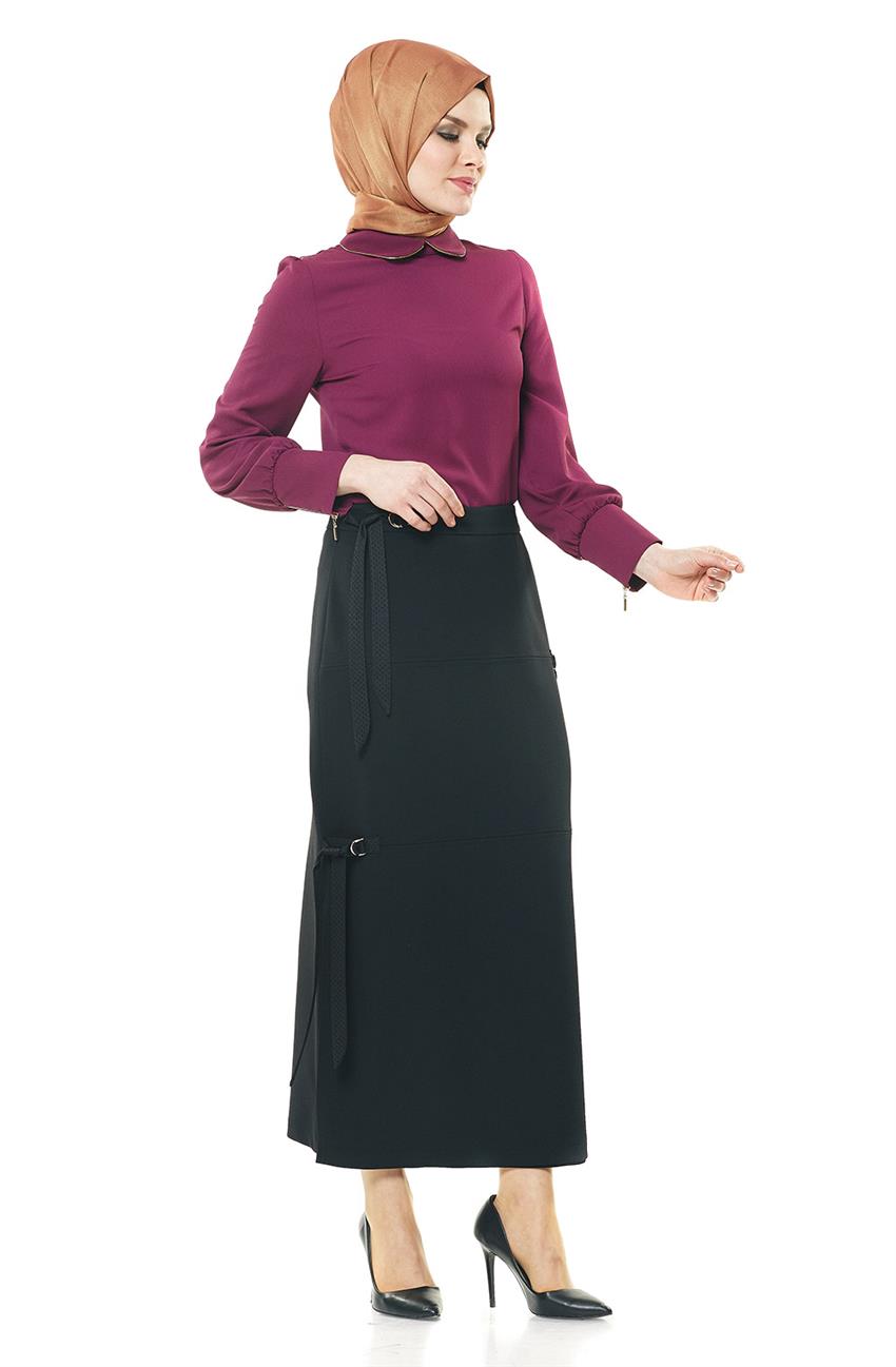 Spandex Skirt-Black KA-A6-12074-12