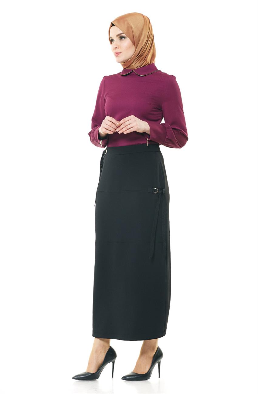 Spandex Skirt-Black KA-A6-12074-12