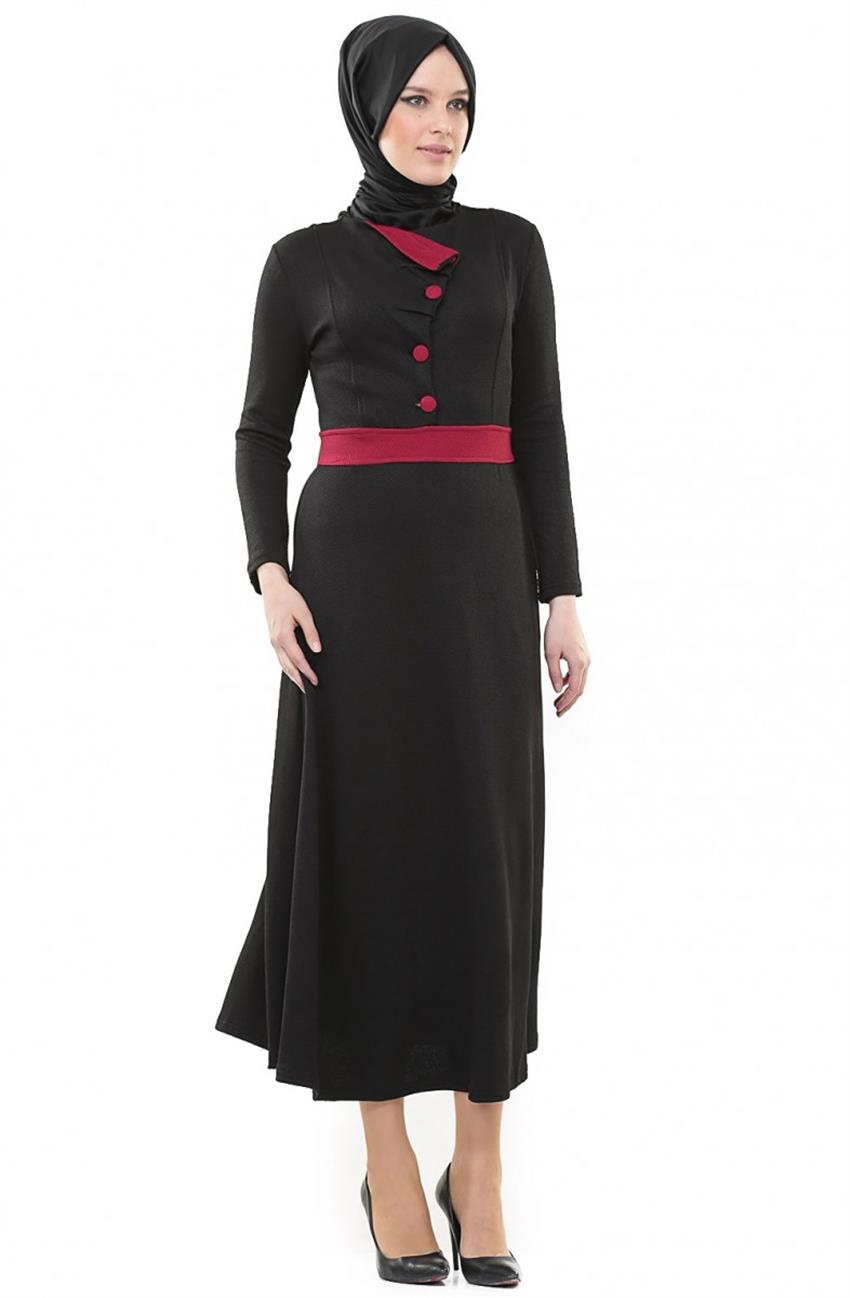 Dress-Black Claret Red 3000-0167