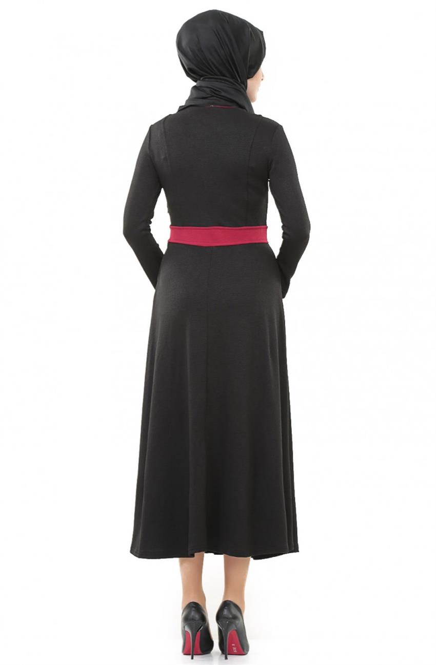 Dress-Black Claret Red 3000-0167