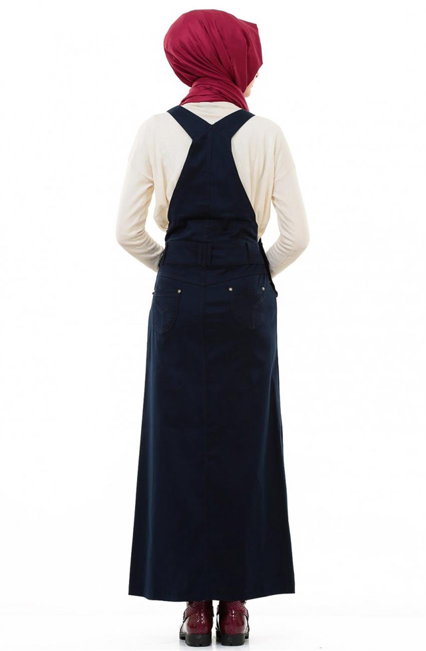 Bahçıvan Lacivert Elbise 4001-17