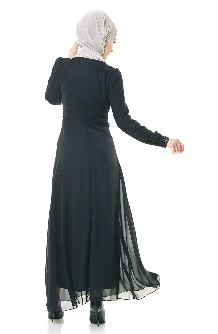 Şifon Siyah Elbise 1731-05-01