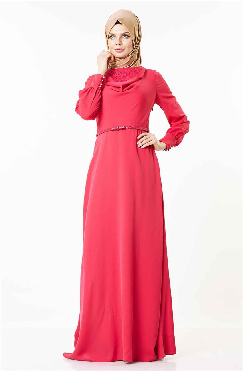 Evening Dress Dress-Koyu Pink DO-A4-64022-53