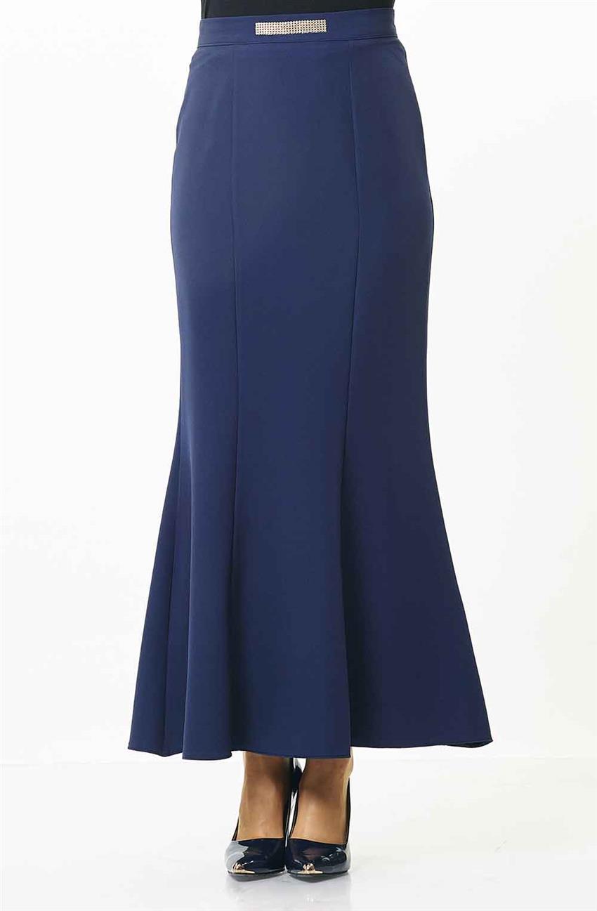 Skirt-Navy Blue 1029-17