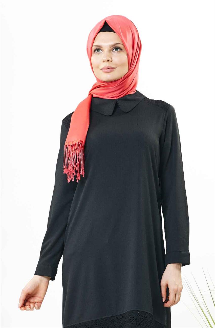 Hijab United Siyah Tunik 5021-01
