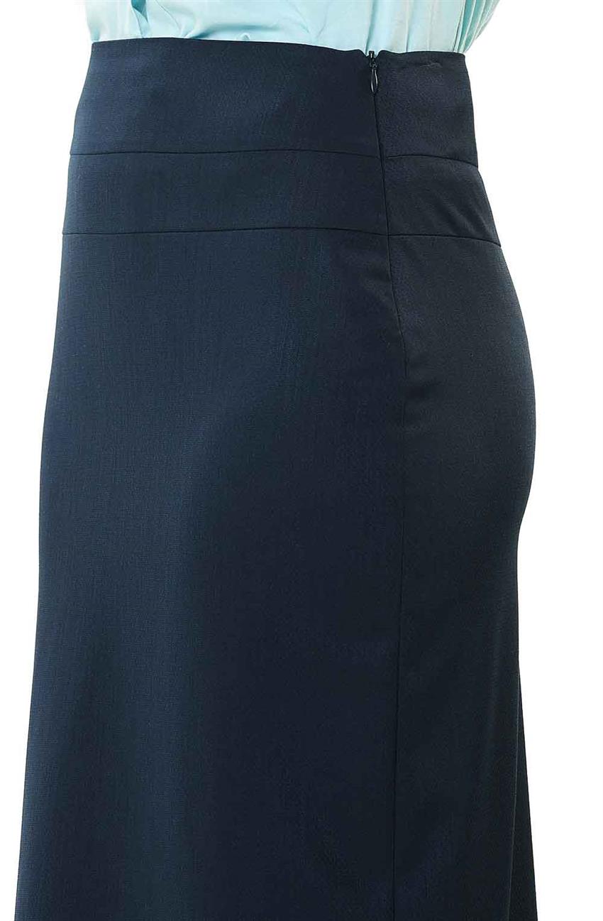 Skirt-Navy Blue V1216-08