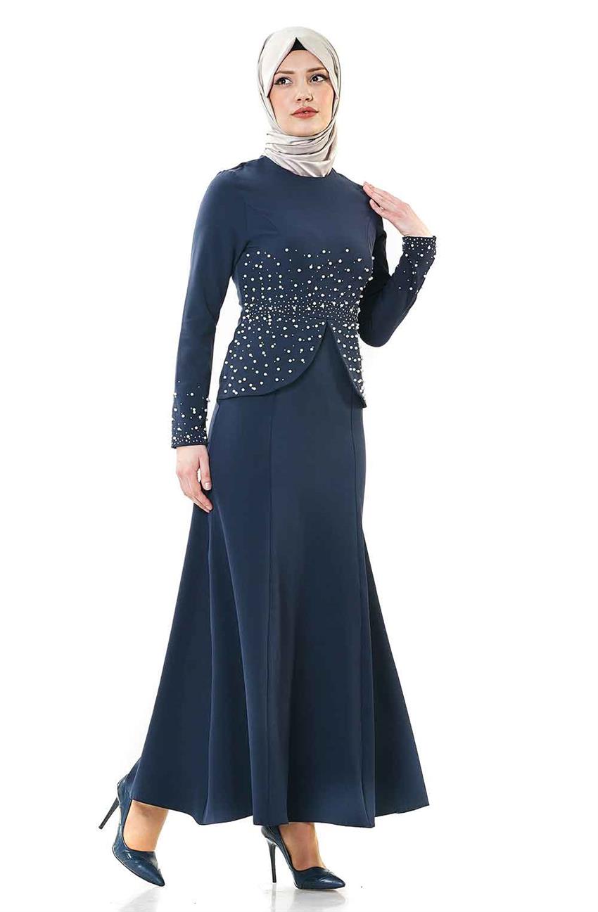 Evening Dress Dress-Navy Blue 1720-17