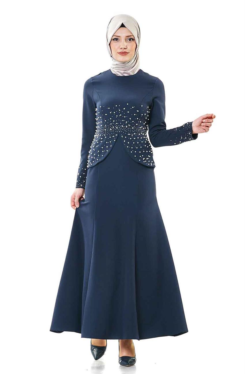 Evening Dress Dress-Navy Blue 1720-17