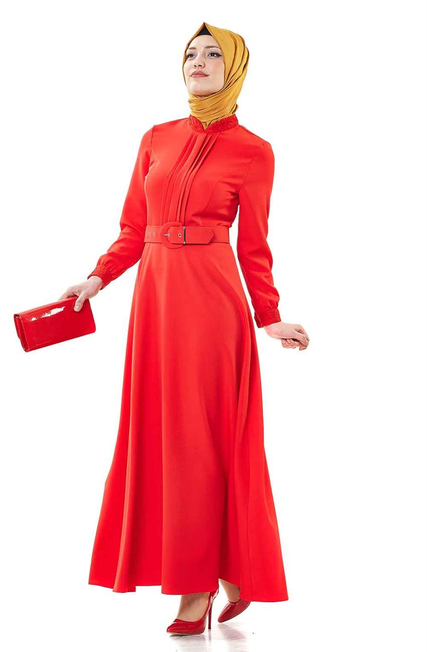 Abiye Kırmızı Elbise 1750-34