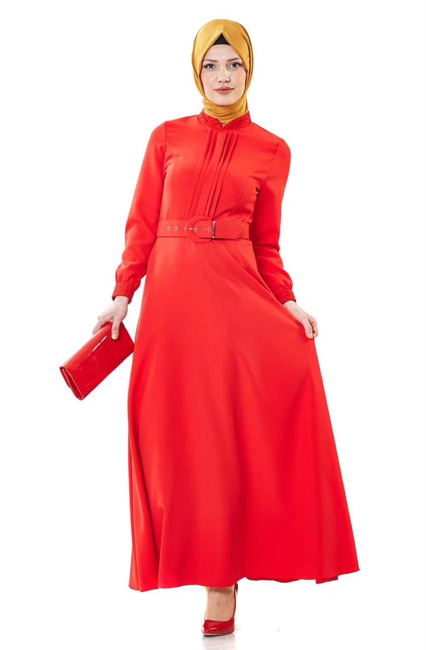 Abiye Kırmızı Elbise 1750-34