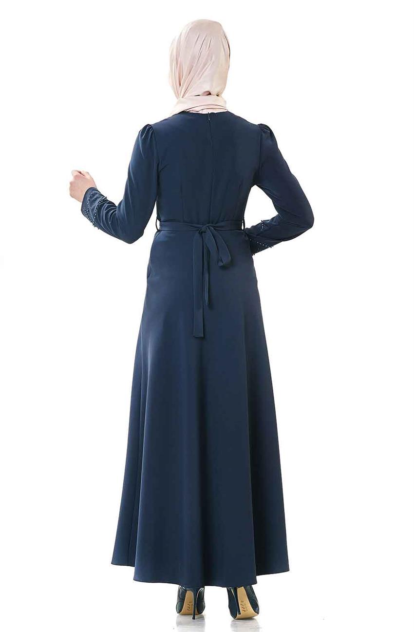 Evening Dress Dress-Navy Blue 1766-17