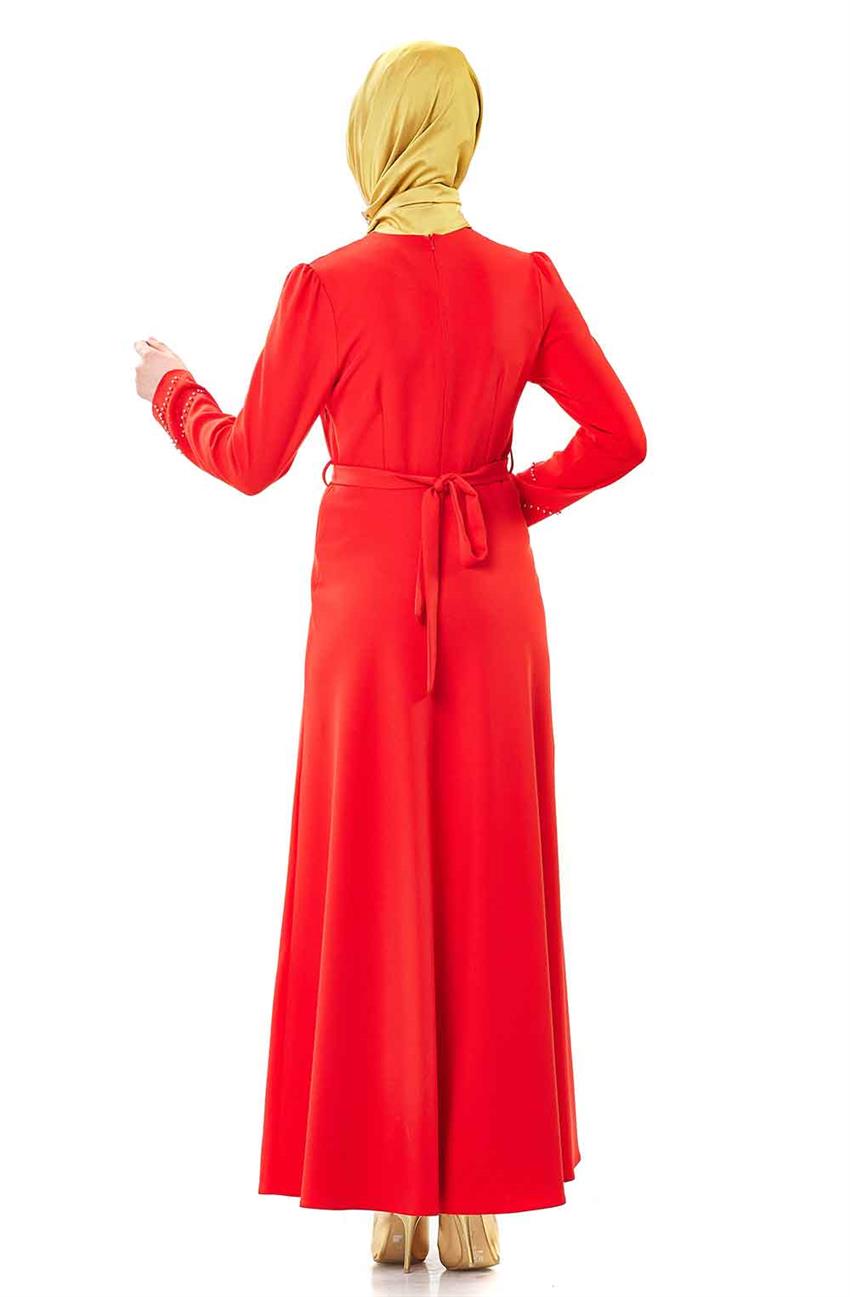 Abiye Kırmızı Elbise 1766-34