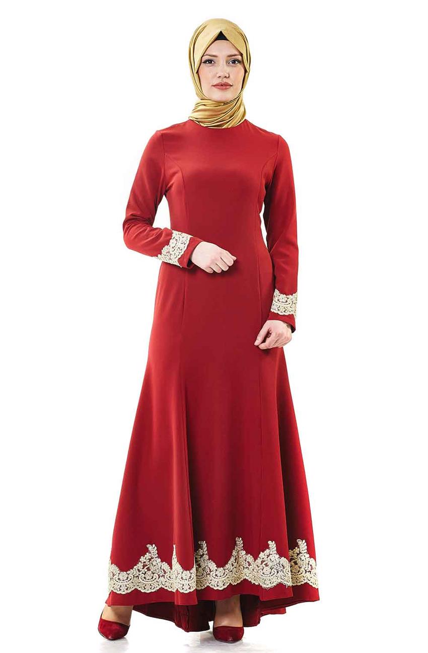 Evening Dress Dress-Claret Red 1773-67