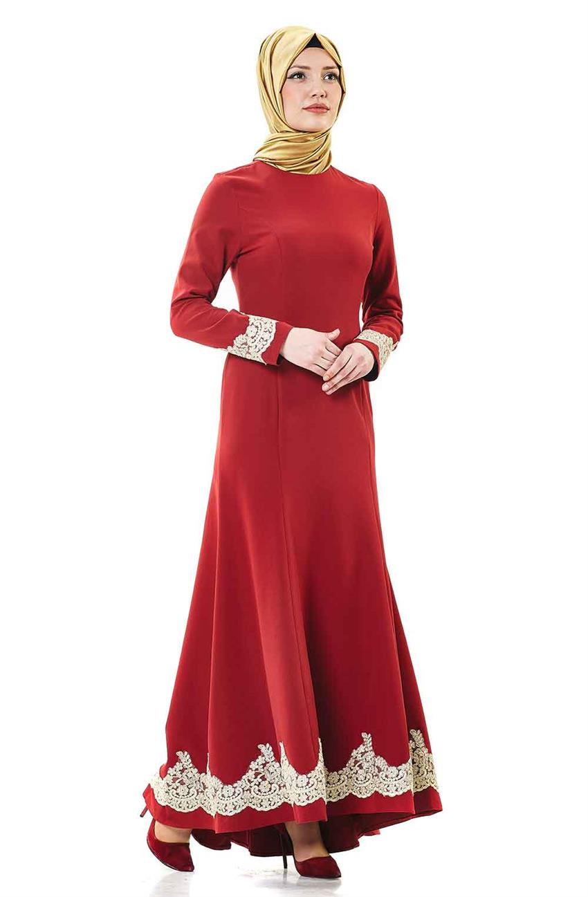 Evening Dress Dress-Claret Red 1773-67