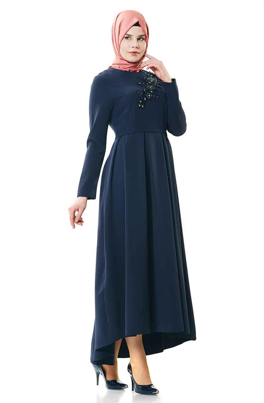 Evening Dress Dress-Navy Blue 1724-17