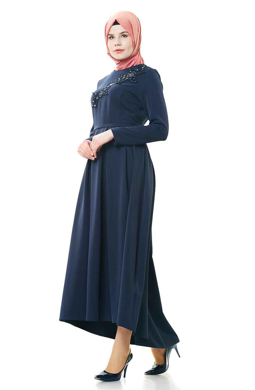 Evening Dress Dress-Navy Blue 1724-17