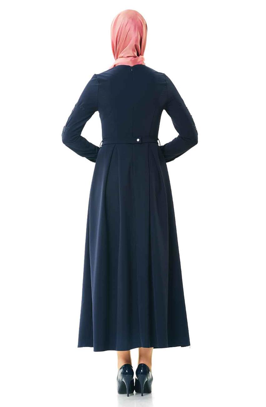 Evening Dress Dress-Navy Blue 1746-17