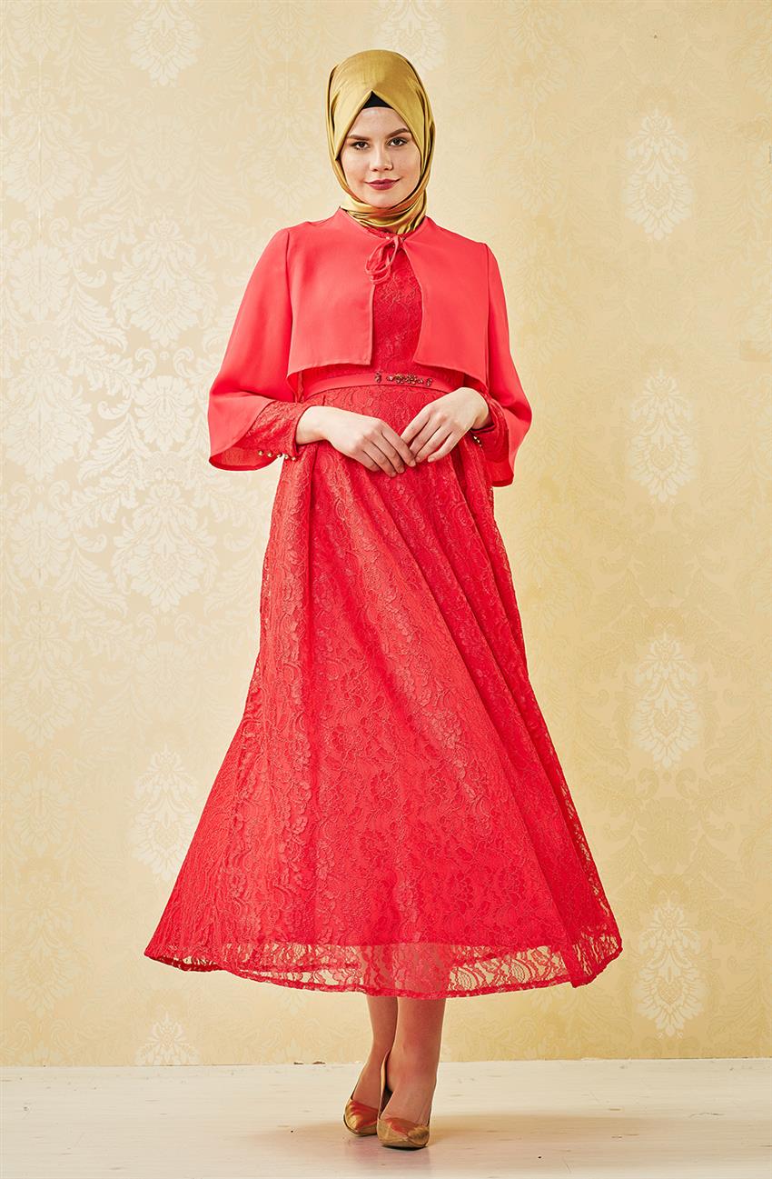 Evening Dress Dress-Pink V4156-15