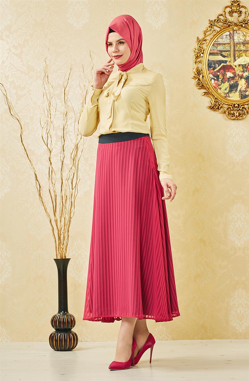 Skirt-Fuchsia F6767-26