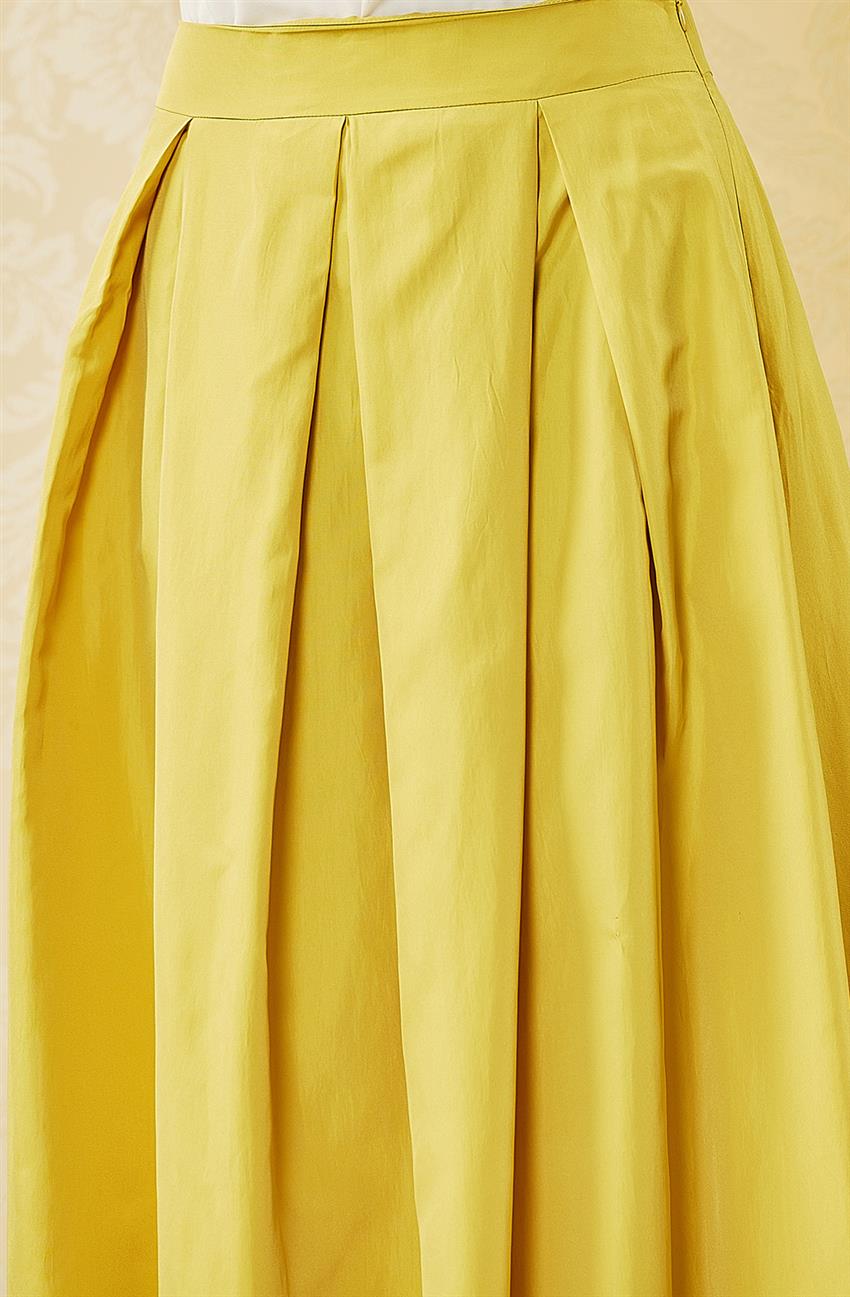 Tuğba Skirt-Yellow F7377-28
