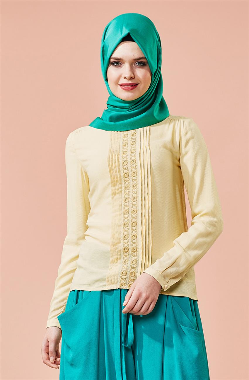 Tuğba Venn Shirt-Yellow F7129-28
