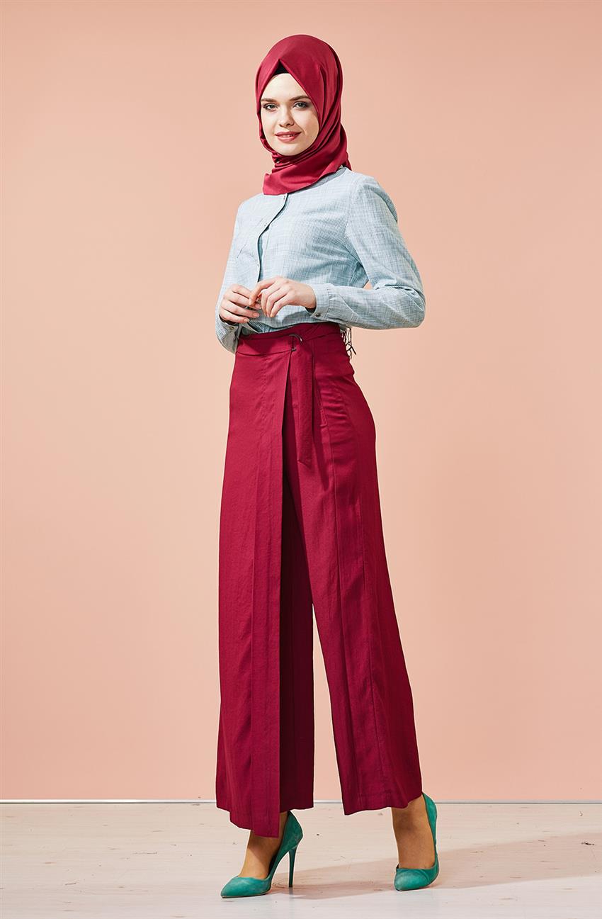 Tuğba Venn Pants Skirt-Plum F7379-10